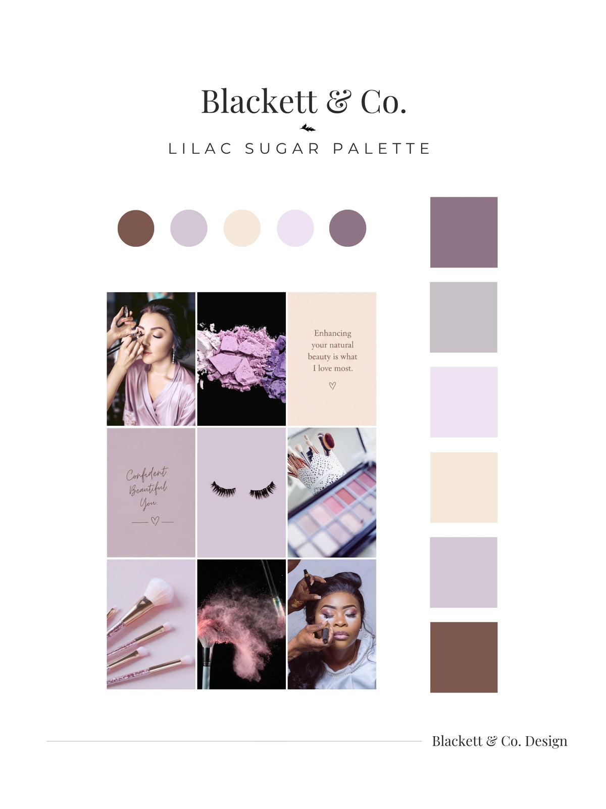 Lilac Sugar Colour Palette by Blackett & Co. featured in a makeup artist Instagram feed.