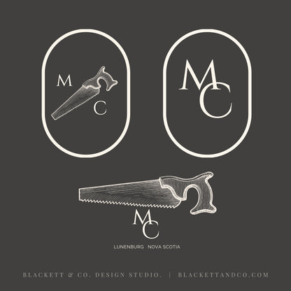 Antique Saw brand logo featuring white line art of two handsaws inside oval frames.