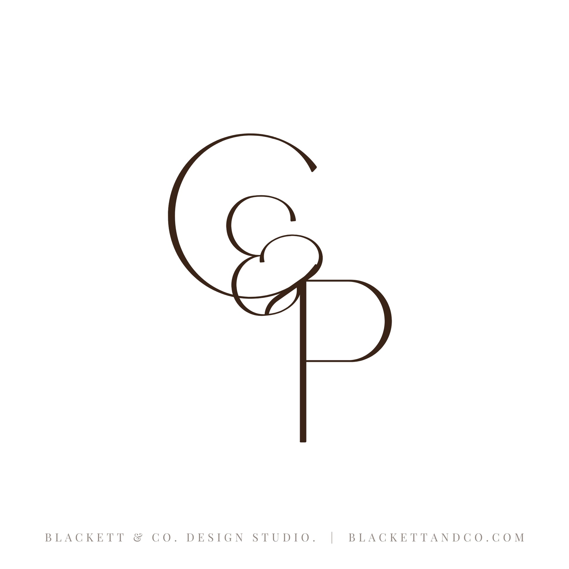 Artisan Brand Logo minimalist monogram lettering feature a thin serif font with a stylized letters.