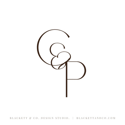 Artisan Brand Logo minimalist monogram lettering feature a thin serif font with a stylized letters.