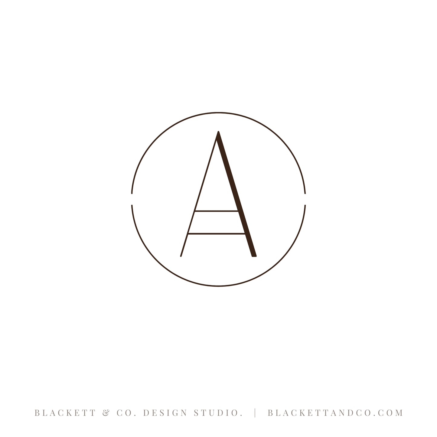 Artisan Brand Logo minimalist initial featuring a stylized letter enclosed in a partial circle.