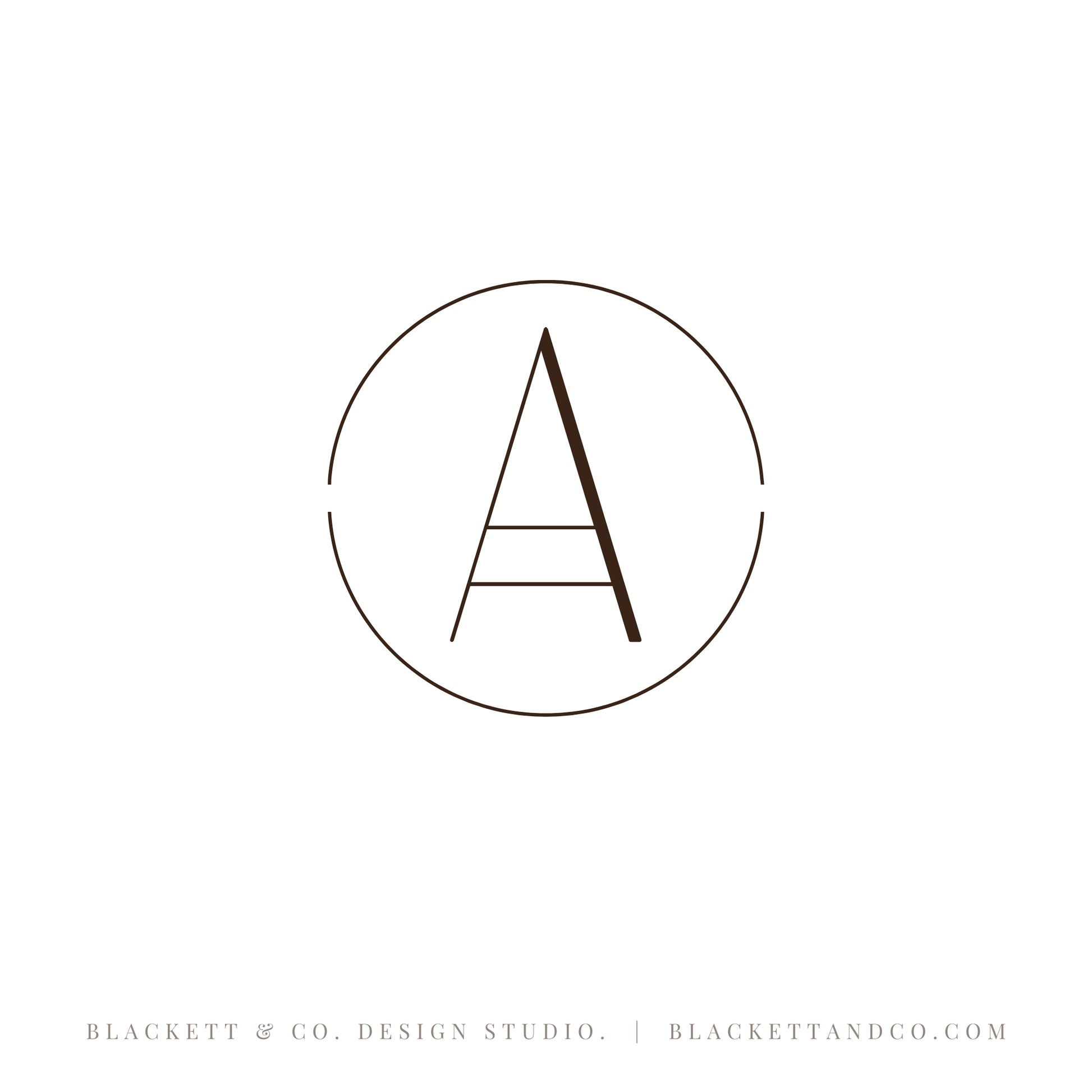 Artisan Brand Logo minimalist initial featuring a stylized letter enclosed in a partial circle.