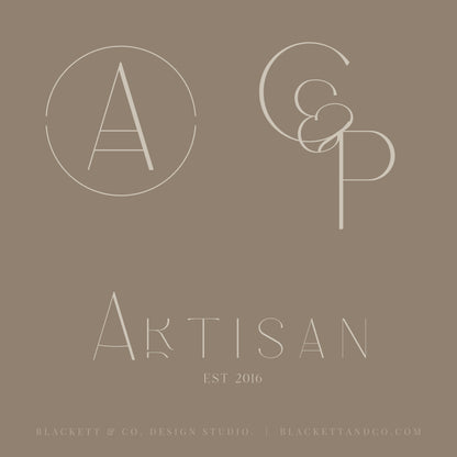 Artisan Brand Logo minimalist logo designs with stylized monogram letters.