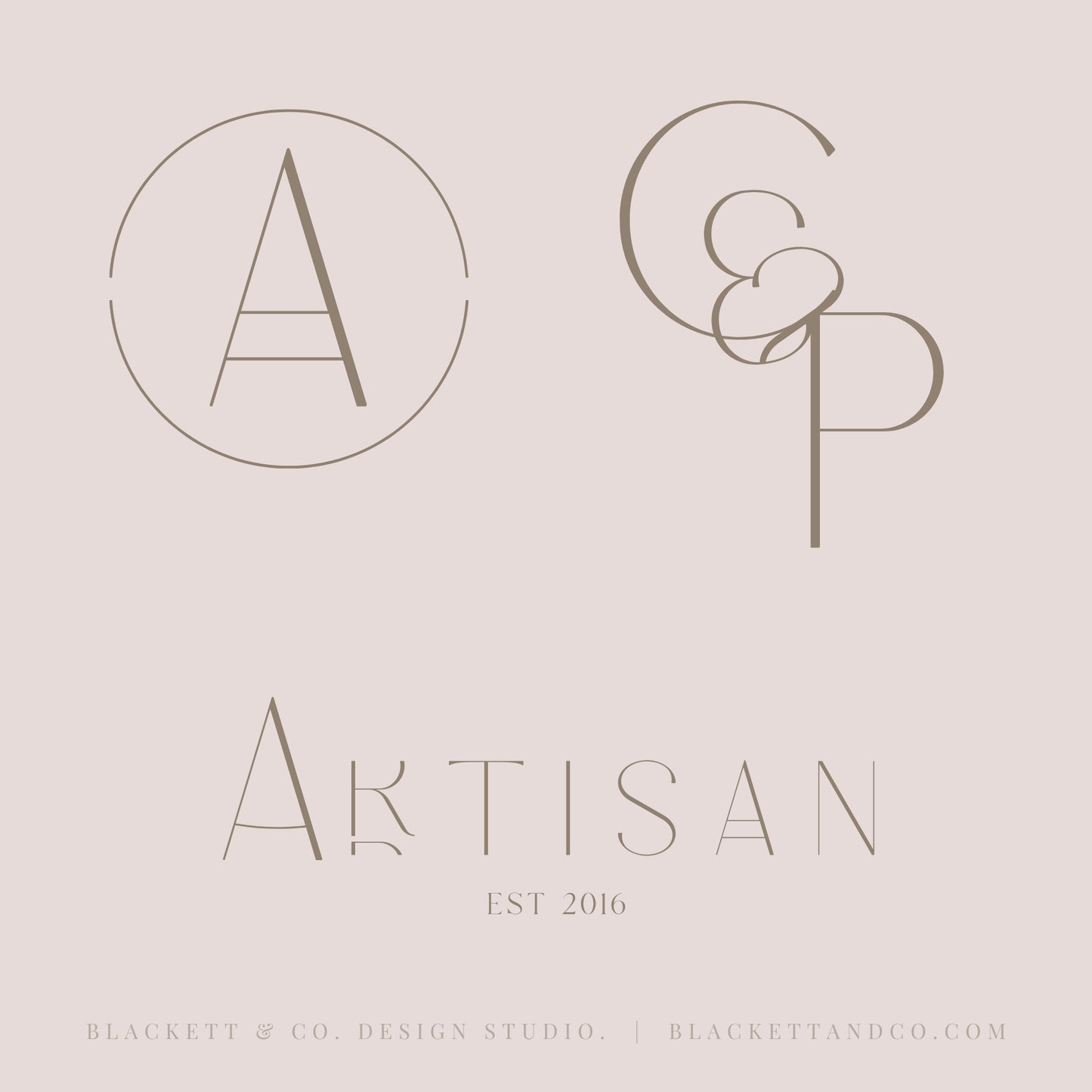 Artisan Brand Logo minimalist logo designs with stylized monogram letters.