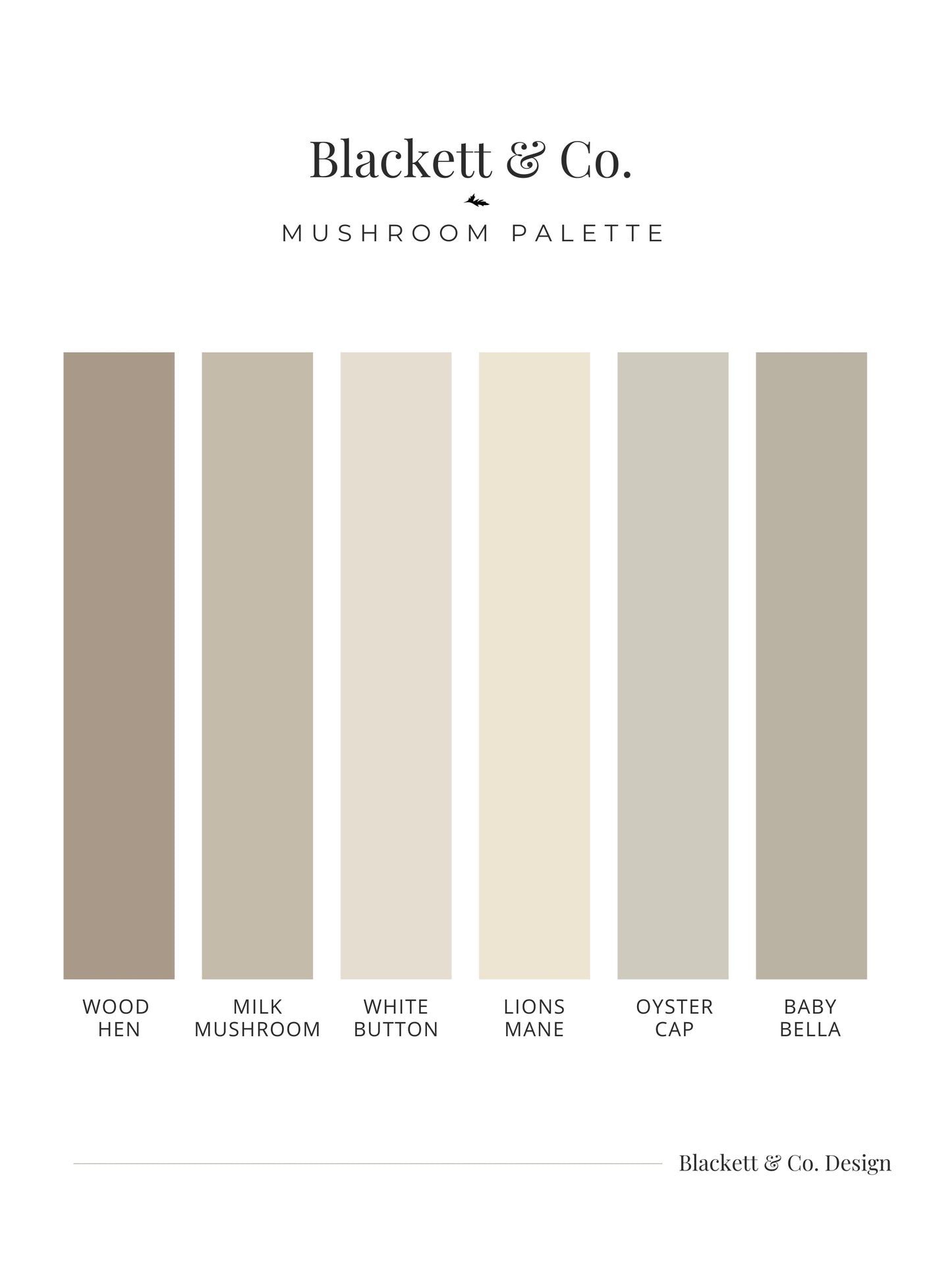 Mushroom Colour Palette