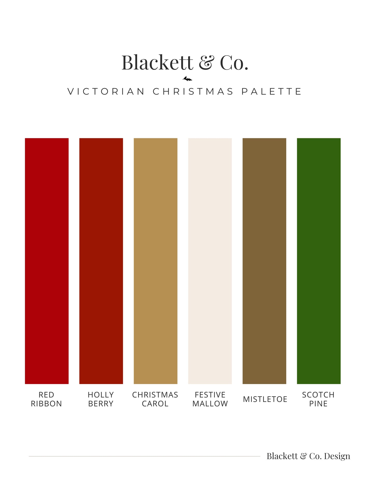 Victorian Christmas Colour Palette