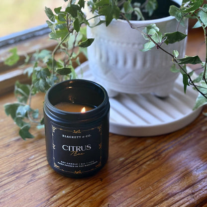 Citrus Tree scented natural soy candle by Blackett & Co. handmade in Atlantic Canada