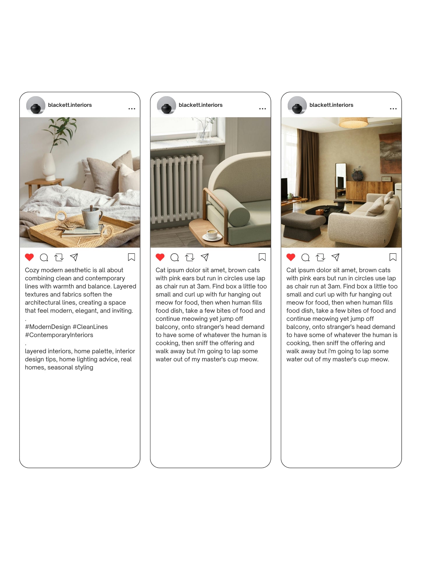 Weekly Content Planning layout that helps you organize photos, draft captions, and write captions before they go live. 