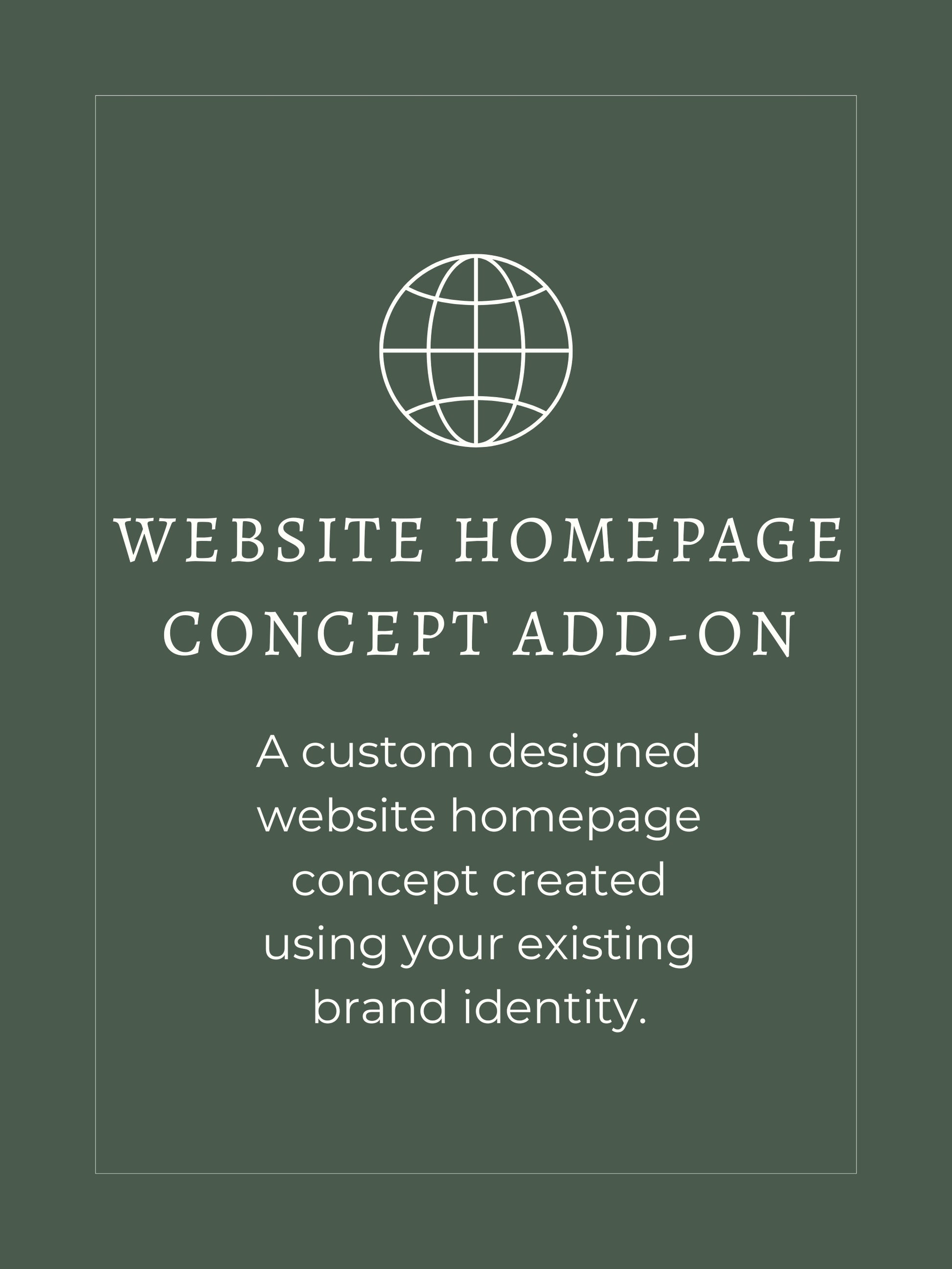 Website Homepage Concept Add-on, a custom designed website homepage concept created using your existing brand identity.
