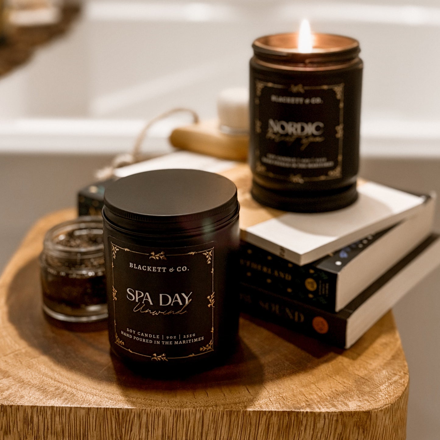 Nordic Forest Spa scented natural soy candle by Blackett & Co. 