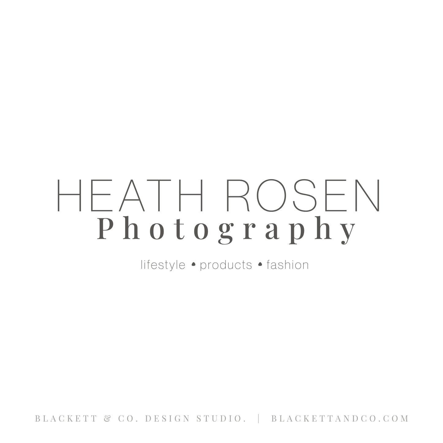 Photography brand logo minimalist featuring text.