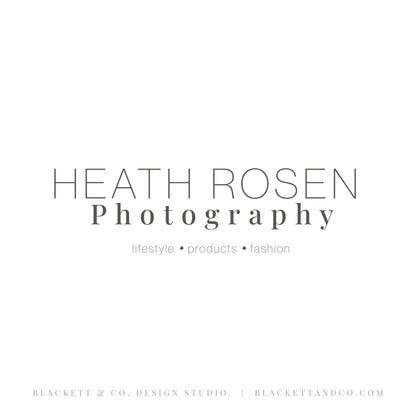 Photography brand logo minimalist featuring text.