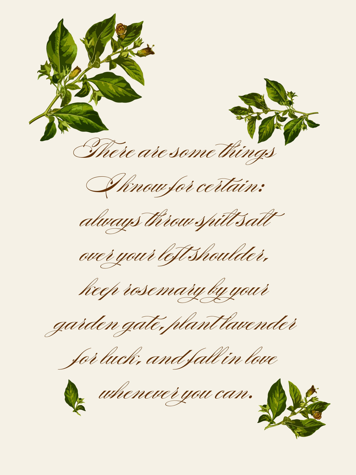 Witchy Belladonna Botanical Wall Art