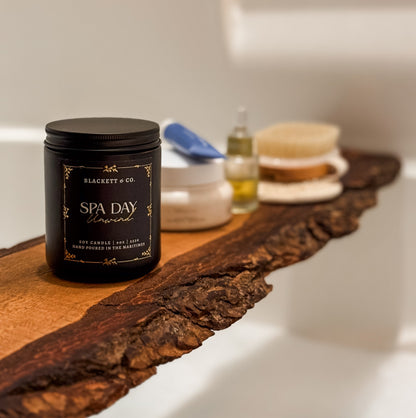 Spa Day Unwind scented natural soy candle handmade by Blackett & Co. 