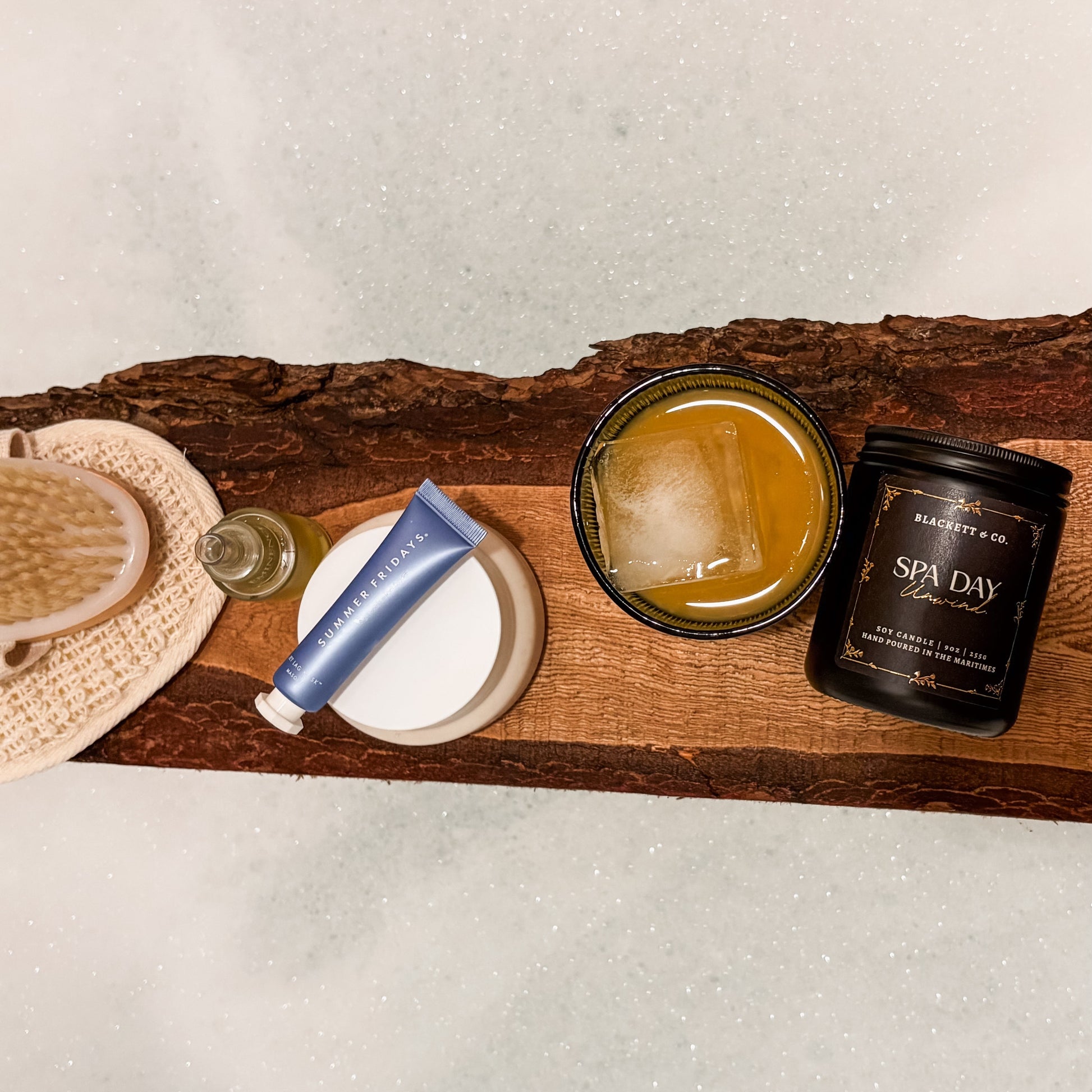 Spa Day Unwind scented natural soy candle handmade by Blackett & Co. 